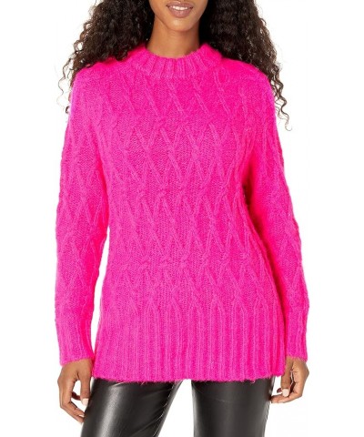 Women's Olive Pullover Pink Glo $11.80 Sweaters