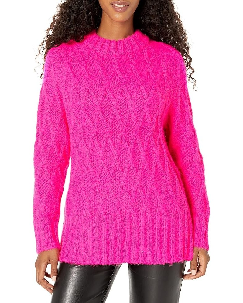 Women's Olive Pullover Pink Glo $11.80 Sweaters