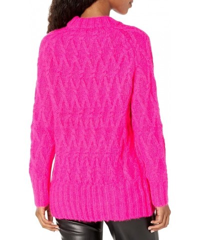 Women's Olive Pullover Pink Glo $11.80 Sweaters