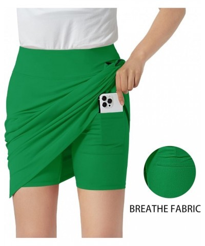 20'' Knee Length Skorts Skirts for Women Tennis Skirt Modest Athletic Golf Skorts with Zipper Pockets Kelly Green $18.69 Skirts