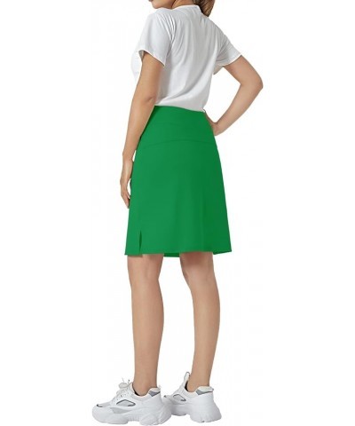 20'' Knee Length Skorts Skirts for Women Tennis Skirt Modest Athletic Golf Skorts with Zipper Pockets Kelly Green $18.69 Skirts