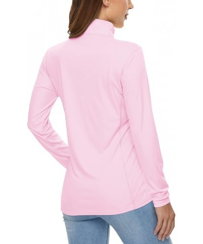 Women's Shirts Long Sleeve 1/4 Zip UPF50+ UV Sun Protection Quick Dry Workout Hiking Athletic Shirts Rash Guard Pink $11.99 S...