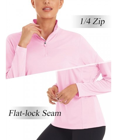 Women's Shirts Long Sleeve 1/4 Zip UPF50+ UV Sun Protection Quick Dry Workout Hiking Athletic Shirts Rash Guard Pink $11.99 S...