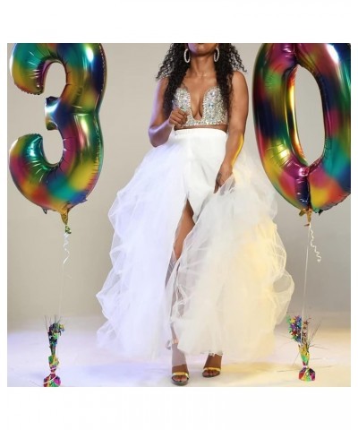 Wedding Planning Women's Long Maxi Tulle Special Occasion Bustle Night Out Skirt Ivory $30.20 Skirts