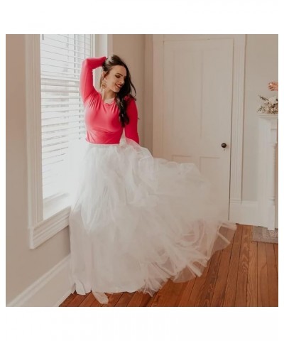 Wedding Planning Women's Long Maxi Tulle Special Occasion Bustle Night Out Skirt Ivory $30.20 Skirts