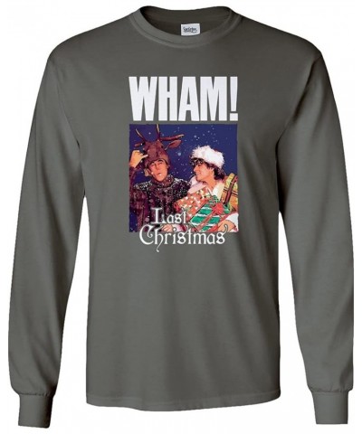 Last Christmas George Michael Unisex Long Sleeve T-Shirt Gray $15.50 T-Shirts