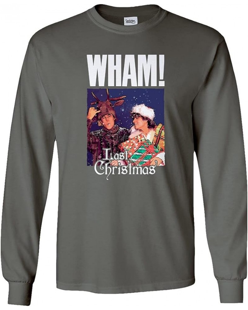 Last Christmas George Michael Unisex Long Sleeve T-Shirt Gray $15.50 T-Shirts