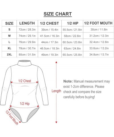 Women's Mock Turtle Neck Long Sleeve Bodysuit Tops Sexy T-Shirt Leotard Jumpsuit Pattern (386) $17.27 Bodysuits