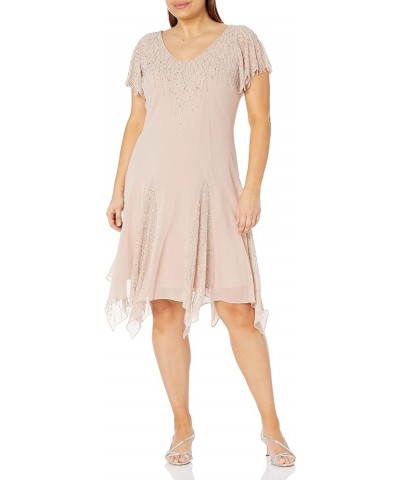 Women's Plus Size Short Beaded Dress Blush/Multi $59.85 Dresses