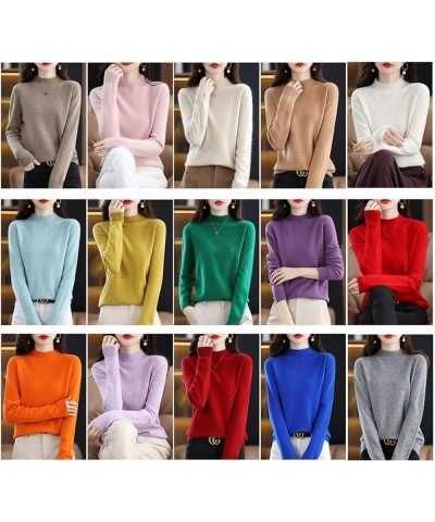 Cashmere Sweaters for Women, 100% Cashmere Long Sleeve Crew Neck Soft Warm Pullover Knit Jumpers (Pink,L) Medium Gray $25.96 ...