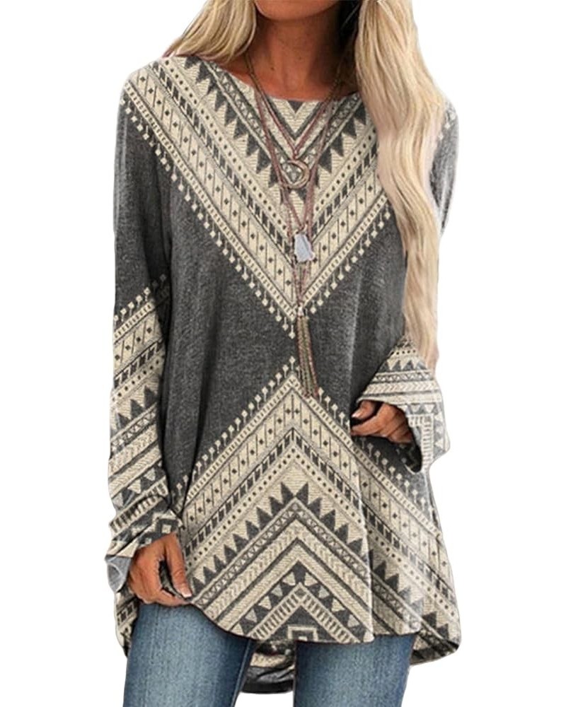 Aztec Vintage Sweatshirt for Women Casual Cowboy Pullover Shirt Western Ethnic Pattern Country Artistic Tops Aztec 15 $13.50 ...