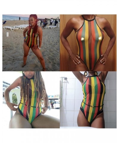 Women Rave Rainbow Striped Push Up Swimsuit Bikini See Through Mesh Bodysuit Beachwear for Dance Festivals Black $14.21 Swims...