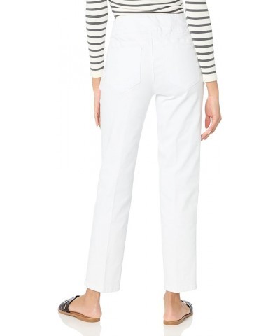 Women's Pull on Ankle Jean with Tummy Control White $26.99 Jeans