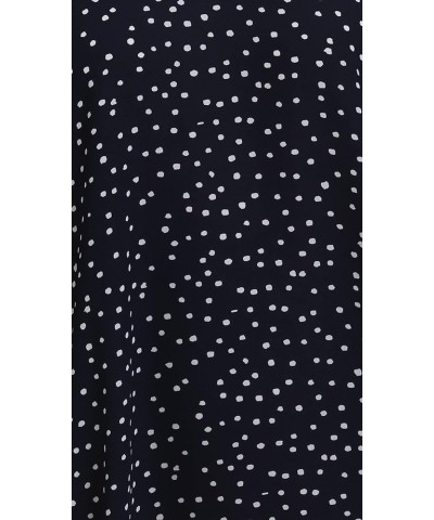 Womens Turkish Kaftan Kimono Maxi Dress Caftan Beach Swimsuit Cover up Loungewear Navy Polka Dot Long $11.74 Swimsuits