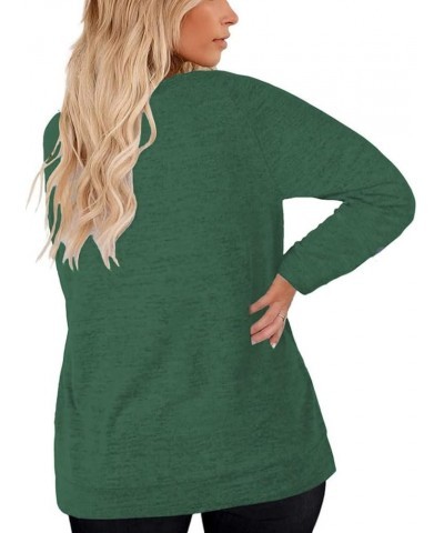 Plus Size Women T-Shirt Christmas Candy Snowman Gift Funny Casual Long Sleeve Graphic Cute Tee Tops Green-6 $12.88 Tops