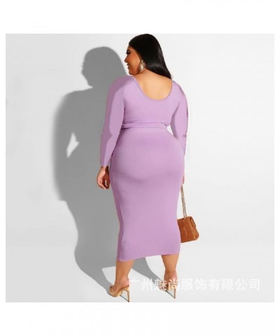 Plus Size Women 2 Piece Outfits Sets Sexy Tracksuit Midi Dress,Sleeveless Tank Top Bodycon Skirts Set Casual Summer Purple1 $...