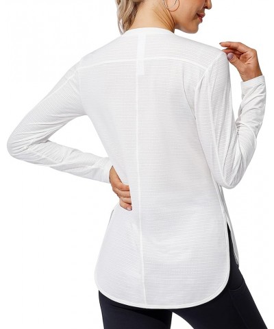 Women Long Sleeve UV Shirts Quick Dry Moisture Wicking Hiking Shirts Workout Tops for Women White $13.20 Hoodies & Sweatshirts