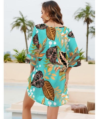 Women's Swimsuit Coverup Bathing Suit Cover Ups V Neck Summer Bikini Casual Loose Beach Dress Floral4 $14.49 Dresses