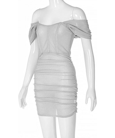 A Line Dresses for Women Party Mini Dress Sexy Glitter Hollow Out Neck Sparkle Spaghetti Strap Short Dress See Through-off Sh...