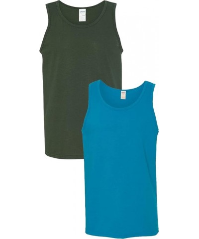 5200 - Heavy Cotton Tank Top Forest Green/Sapphire $8.93 Shirts