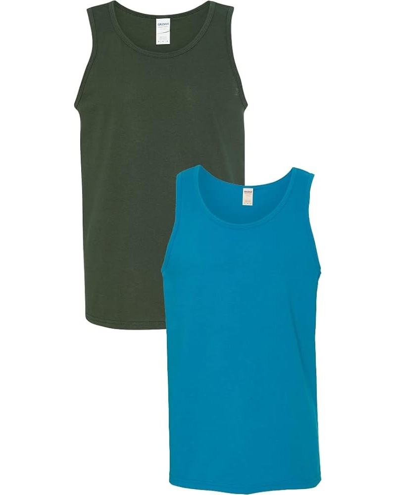 5200 - Heavy Cotton Tank Top Forest Green/Sapphire $8.93 Shirts