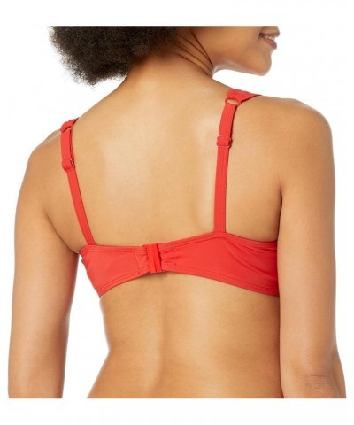 Anya Riva Full Cup Balconnet Underwire Bikini (SW1302)- Black Fiery Red $16.29 Swimsuits