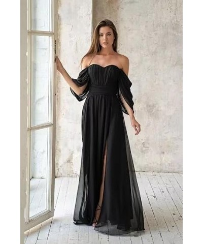 Women's Sweetheart Bridesmaid Dresses with Slit Pleated A Line Formal Evening Dress with Pockets Silver $30.97 Dresses