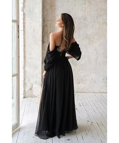 Women's Sweetheart Bridesmaid Dresses with Slit Pleated A Line Formal Evening Dress with Pockets Silver $30.97 Dresses