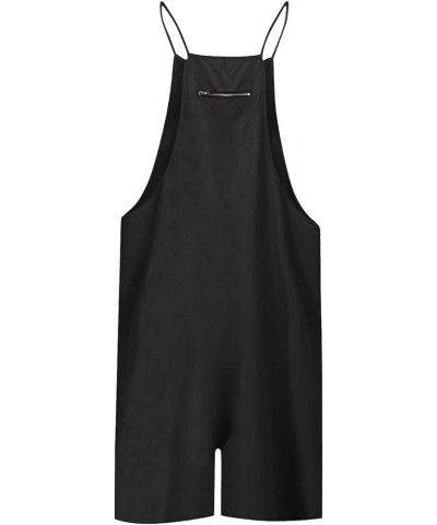 Short Summer Rompers for Women 2024 Loose Sleeveless Shorts Jumpsuit Spaghetti Strap Overall Shorts Casual Romper Black $5.03...