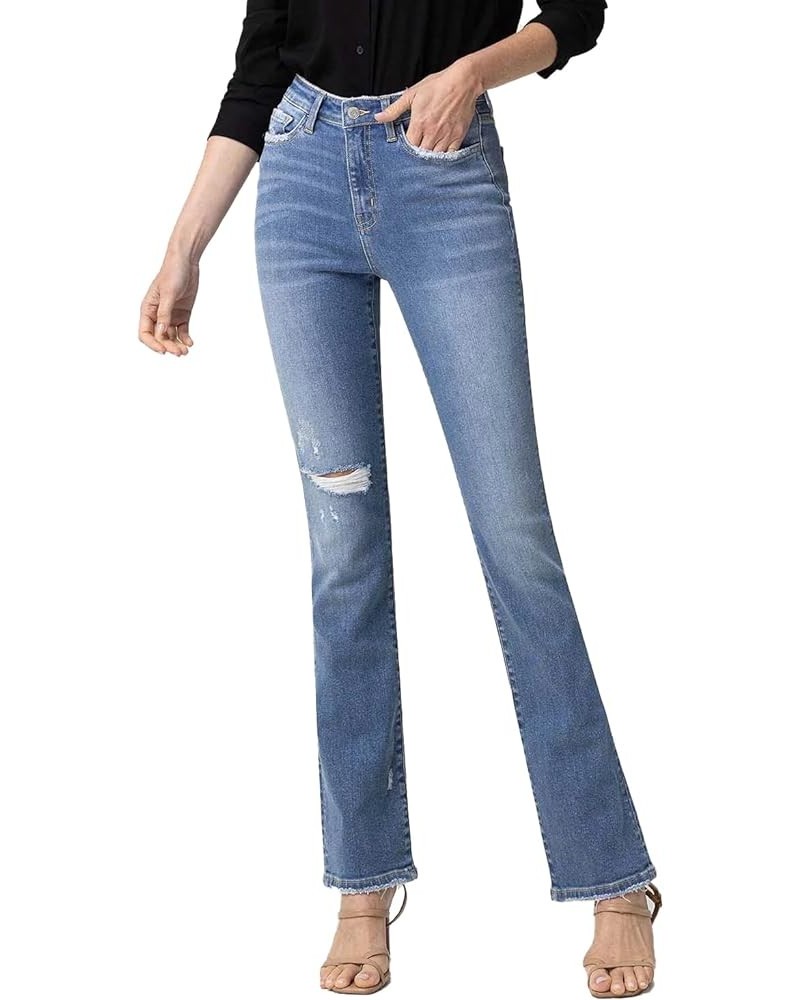 Flying Monkey - High Rise Mini Bootcut Jeans - F4756 Mediumblue $37.70 Jeans