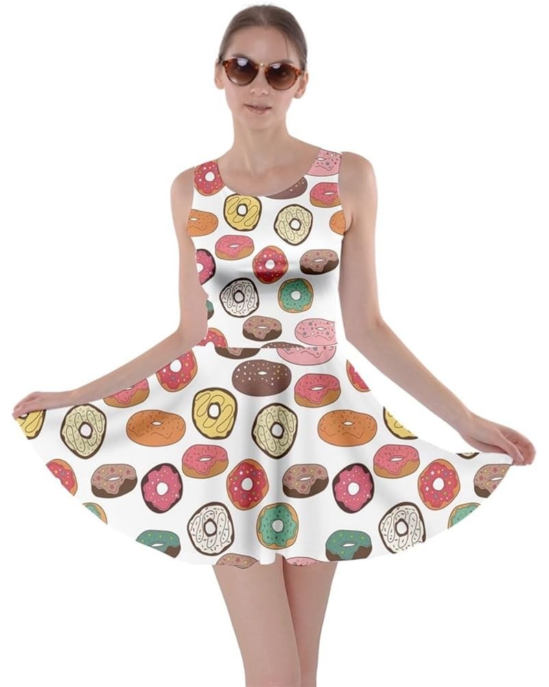 Womens Casual Swing Dresses Lollipop Candy Macaroon Cupcake Donut A-Line Skater Dress, XS-5XL Colorful $16.42 Others