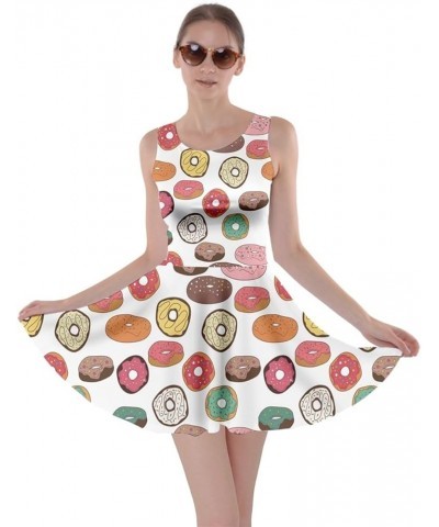 Womens Casual Swing Dresses Lollipop Candy Macaroon Cupcake Donut A-Line Skater Dress, XS-5XL Colorful $16.42 Others