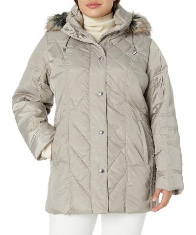 Women's Diamond Quilted Down Coat Pearl $49.22 Jackets