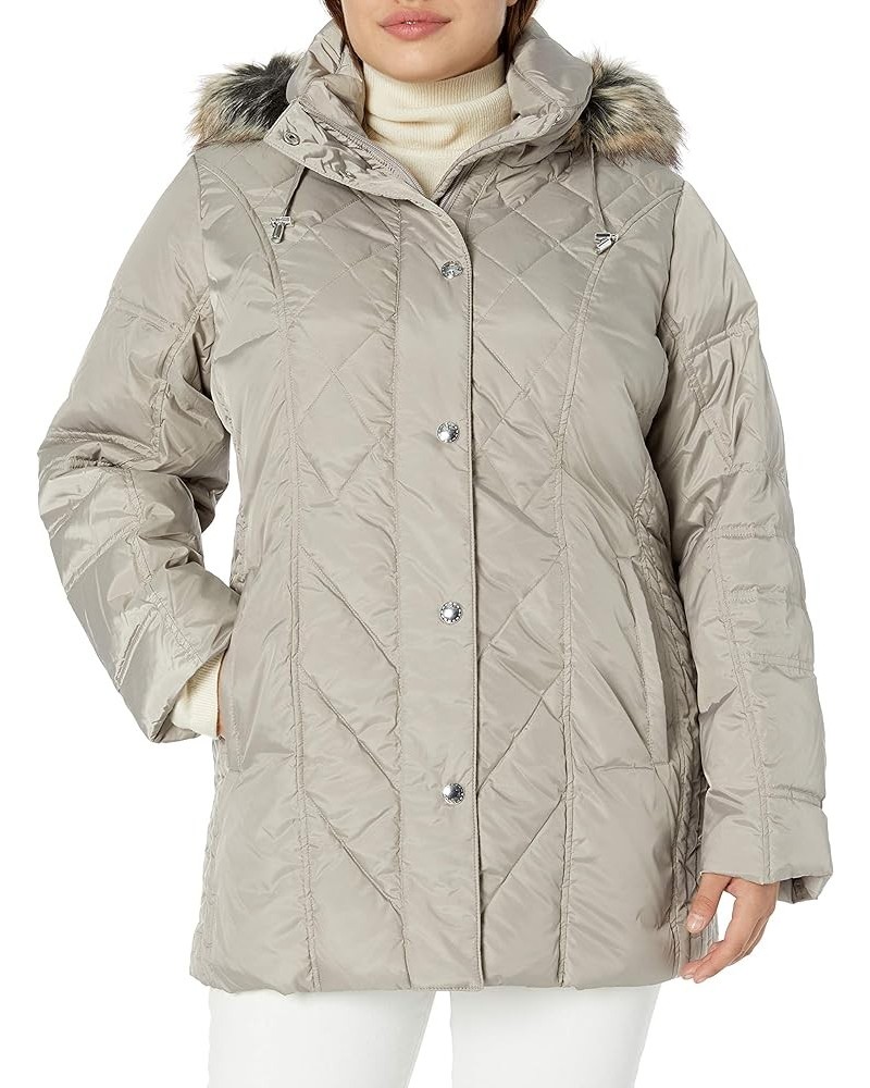 Women's Diamond Quilted Down Coat Pearl $49.22 Jackets