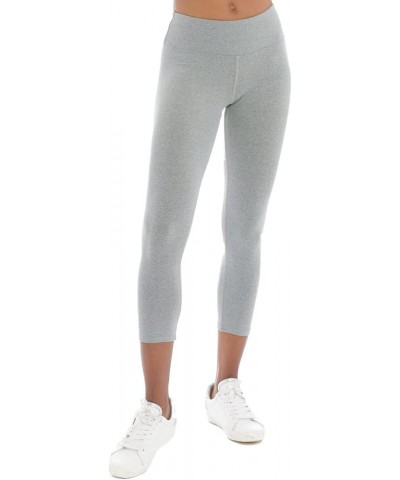 Women's Flat Waist Performance Capri Legging Style SUP04 Heather $20.25 Activewear