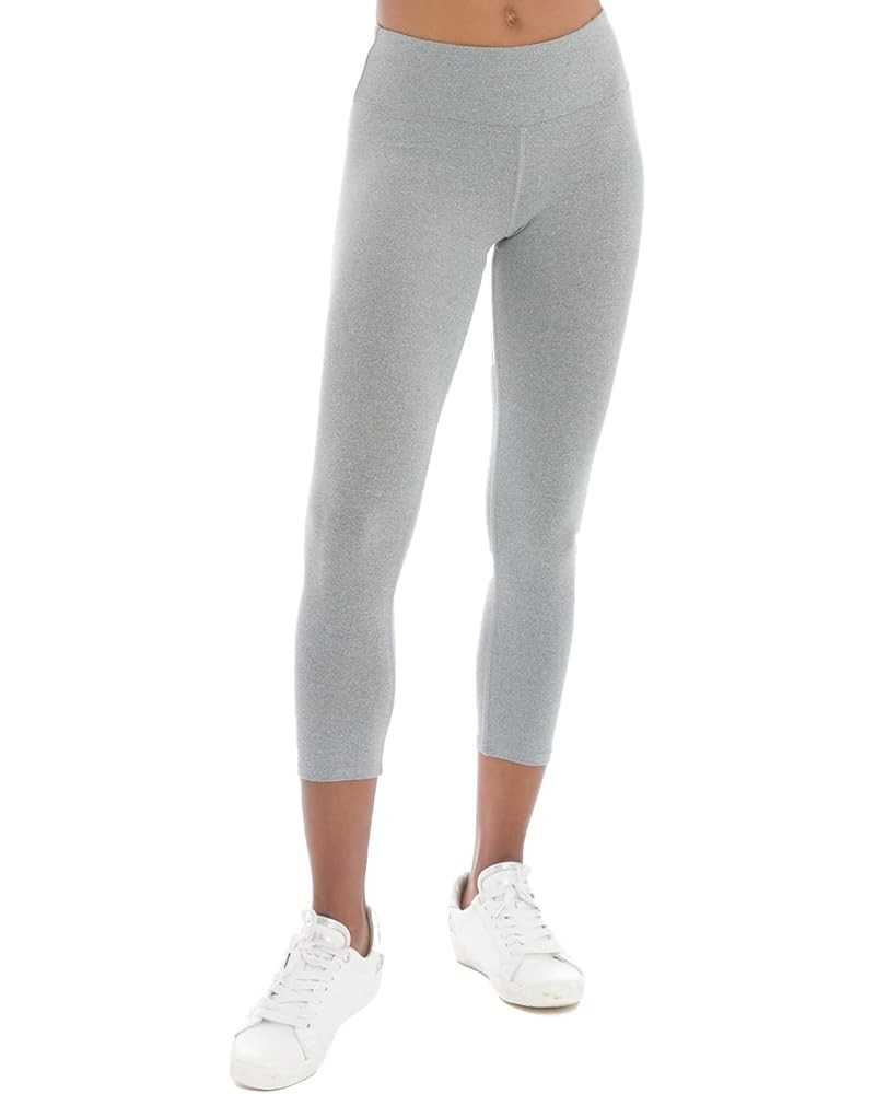 Women's Flat Waist Performance Capri Legging Style SUP04 Heather $20.25 Activewear