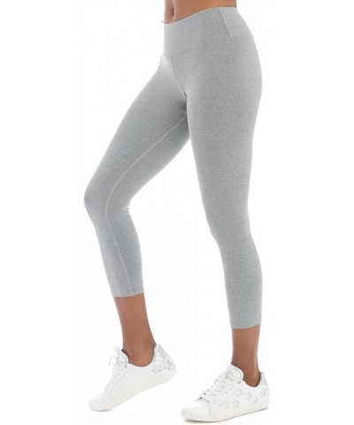 Women's Flat Waist Performance Capri Legging Style SUP04 Heather $20.25 Activewear