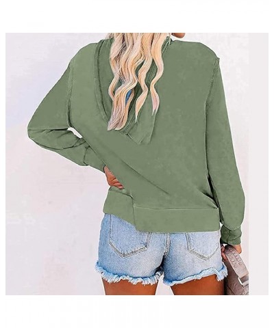 Sweatshirt for Women Trendy Zip Up Hoodies Solid Color Drawstring Outerwear Fall Long Sleeve Coats Loose Fit Sweaters A02-gre...