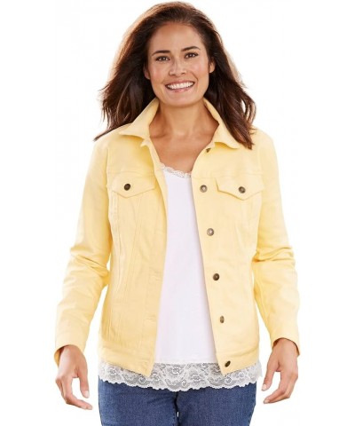 Plus Size Stretch Denim Jacket Cropped Jean Jacket Banana $19.68 Blazers