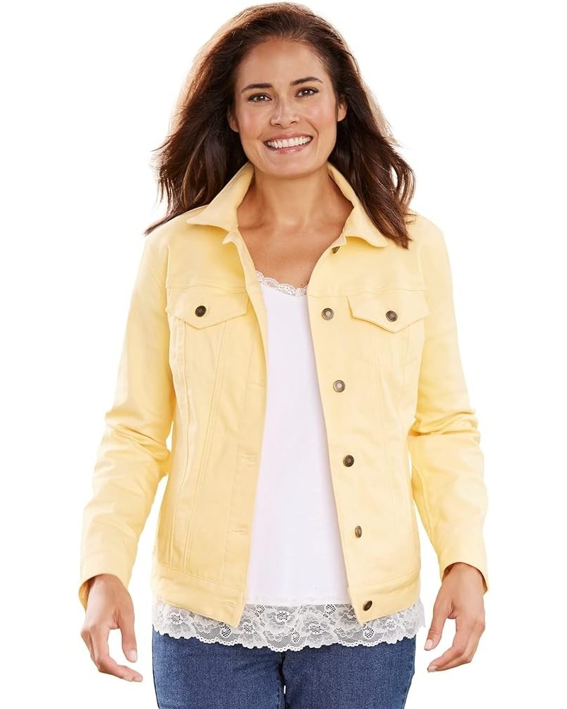 Plus Size Stretch Denim Jacket Cropped Jean Jacket Banana $19.68 Blazers