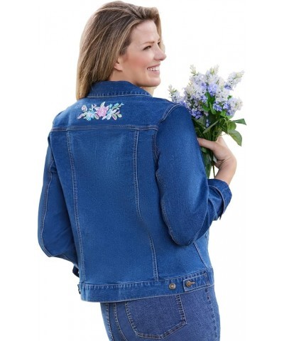 Plus Size Stretch Denim Jacket Cropped Jean Jacket Banana $19.68 Blazers