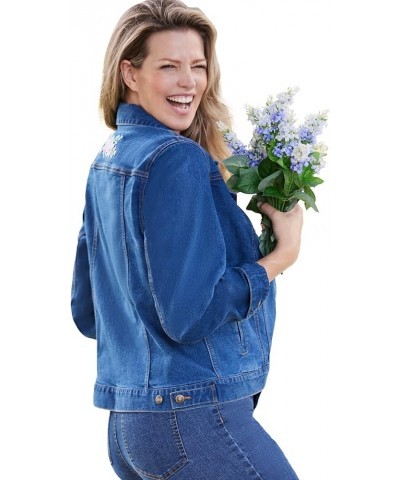 Plus Size Stretch Denim Jacket Cropped Jean Jacket Banana $19.68 Blazers