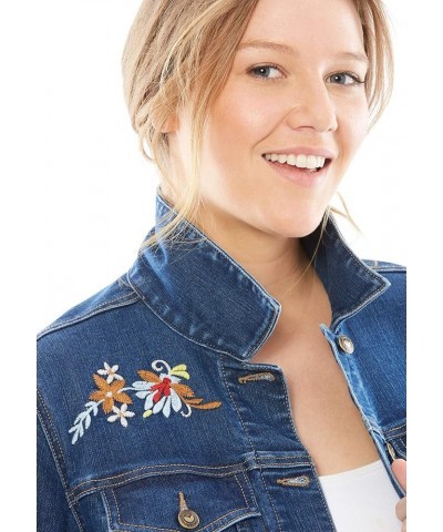 Plus Size Stretch Denim Jacket Cropped Jean Jacket Banana $19.68 Blazers