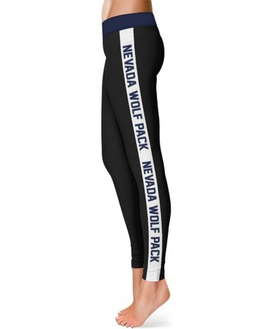 Soft, Classic Four Way Stretchy Fabric Women's High Waist Leggings with Stripes Design and University Logos in 88% Polyester ...