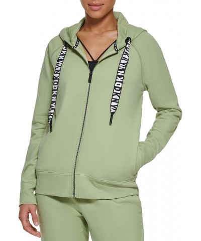 Women's Logo Drawstring Zip Up Hoodie, Activewear Sweatshirt Palm $28.56 Activewear