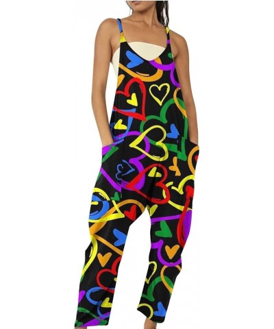 Jumpsuits for Women Short Overalls Summer Womens Summer Rompers 2024 Rompers Summer Dressy Plus Size Overalls 04-multicolor $...