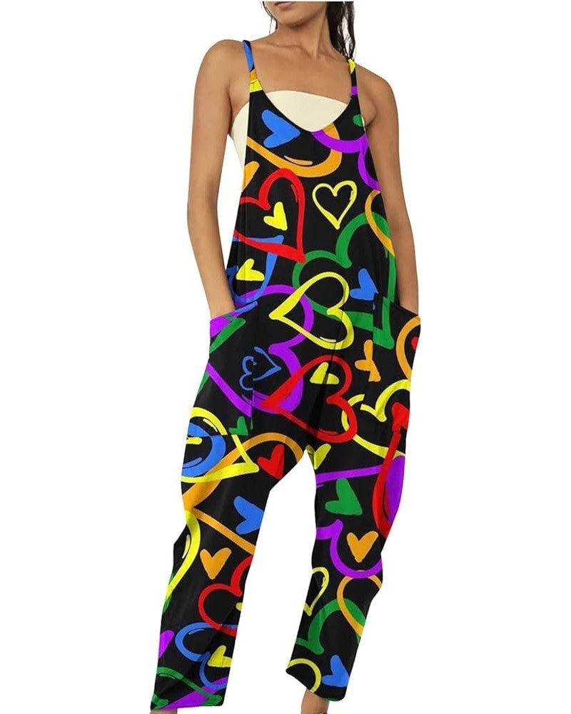 Jumpsuits for Women Short Overalls Summer Womens Summer Rompers 2024 Rompers Summer Dressy Plus Size Overalls 04-multicolor $...