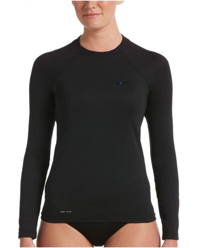 Swim Women's Essential Long Sleeve Hydro Rash Guard Black XLarge/Black $17.85 Swimsuits