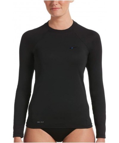 Swim Women's Essential Long Sleeve Hydro Rash Guard Black XLarge/Black $17.85 Swimsuits