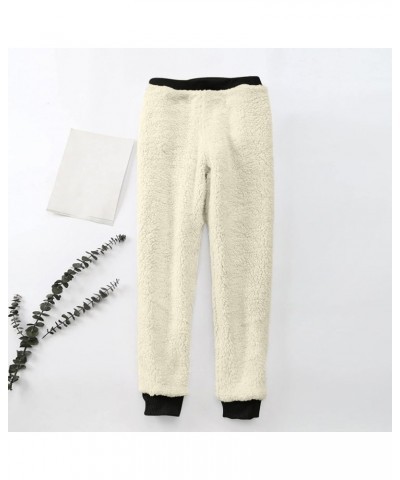 Thermal Pants for Women Thickened Cashmere Long Cinch Bottom Relaxed Trousers Fashion Graphics Fall Winter Pants Black 1 $11....